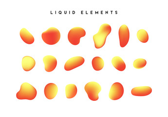 Wall Mural - gradient iridescent shapes.