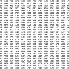 Random hexadecimal code stream. Abstract digital data element. Matrix background. Vector illustration isolated on white