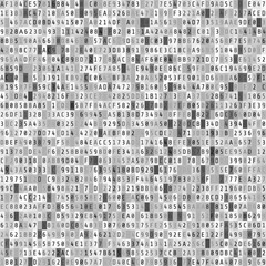 Wall Mural - Hex code stream. Abstract digital data element. Matrix background. Vector illustration