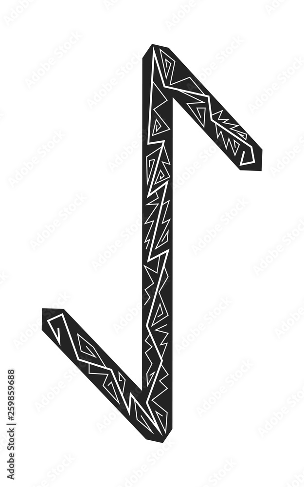 Rune Eihwaz. Ancient Scandinavian runes. Runes senior futarka. Magic ...