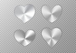 Collection of silver hearts