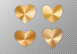 Collection of golden hearts