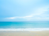 Fototapeta Morze - blue wave on beach of Phuket Thailand