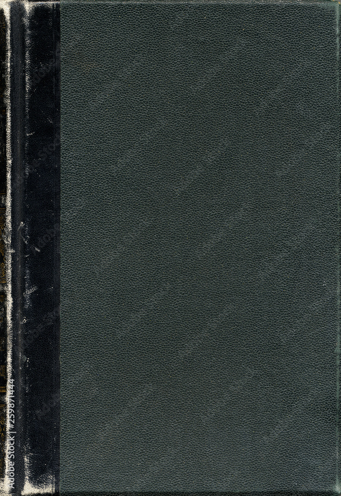 Artificial leather texture. Black old book cover. Rough surface with ...