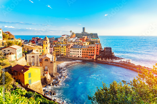 Vernazza, national park Cinque Terre, liguria Italy Europe Poster Mural XXL