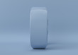 Creative minimal summer idea. Concept blue smartwatch with pastel background. 3d render..