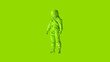 Lime Green Spaceman Astronaut Cosmonaut Advanced Crew Escape Suit 3d illustration 3d render