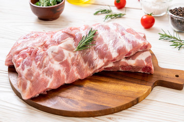 Canvas Print - Fresh raw pork ribs