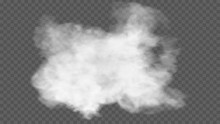 Transparent Special Effect Stands Out With Fog Or Smoke. White Cloud Vector, Fog Or Smog