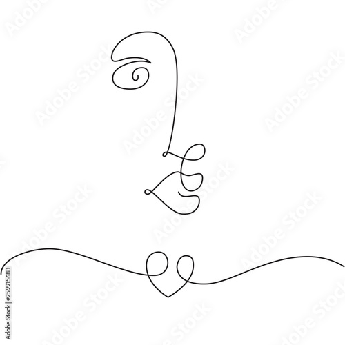 Man S Face In One Line Drawing Minimal Art Stock Vector Adobe Stock Man S Face In One Line Drawing Minimal Art Stock Vector Adobe Stock