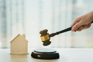 Gavel Law for smash table of judges. It represents justice. Property auction on real estate. There are experts who help to make decisions that are worth the investment. Concept Auction House