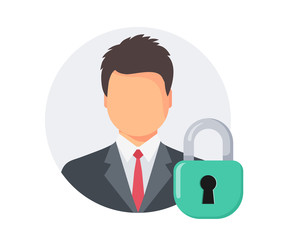 Aufkleber - Protected Personal profile . Private user. Blocked user account