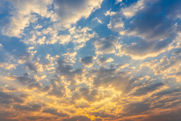 Wall Mural - beautiful blue sky and clouds natural background.