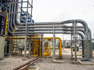 Cable tray in power plant.