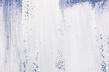 Wall Mural - vertical striped white brush strokes texture on blue paper