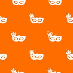 Canvas Print - Carnival mask pattern vector orange for any web design best