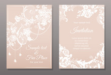 Invitation Card In Romantic Lace Style