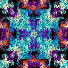 Aufkleber - Seamless grunge abstract square pattern. Paint grunge cracks.