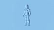 Pale Blue Spaceman Astronaut Cosmonaut Advanced Crew Escape Suit 3d illustration 3d render