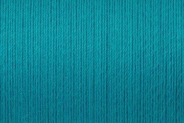 Wall Mural - Macro picture of turquoise thread texture background