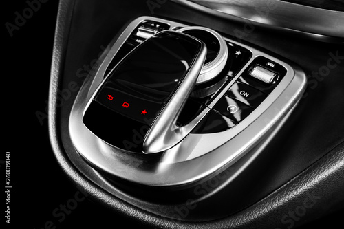 Media And Navigation Control Buttons Of A Modern Car Car