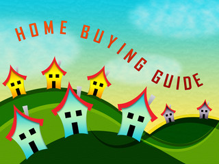  Home Or House Buying Guide Town Means Real Estate Guidebook - 3d Illustration