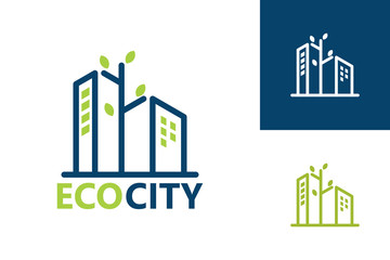 Eco City Logo Template Design Vector, Emblem, Design Concept, Creative Symbol, Icon