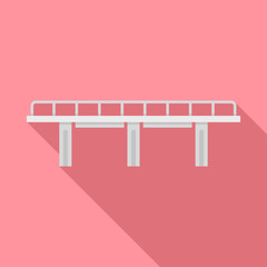 Poster - Viaduct bridge icon. Flat illustration of viaduct bridge vector icon for web design