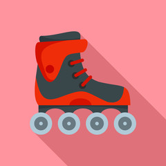 Canvas Print - Freestyle inline skates icon. Flat illustration of freestyle inline skates vector icon for web design