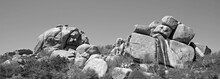 Boulder Rock Formation In Arizona Desert