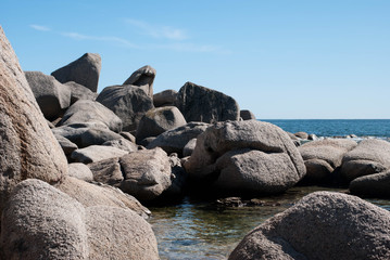 rocks and sea