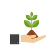 © StockVector - Hands holding seedling, Ecology concept