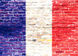 Flaga Francjii - graffii