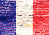 Fototapeta Fototapety Paryż - Flaga Francjii - graffii