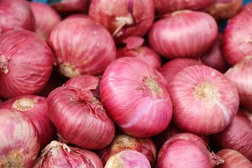 Canvas Print - Shallot - asia red onion at street food