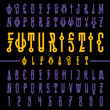 © 4ek - Vector of modern futuristic font and alphabet. Typography for labels, headlines, posters