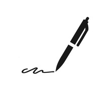 Modern Sign Icon With Pen