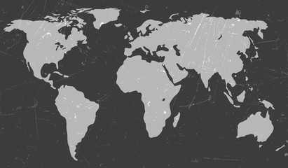 grunge world map