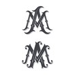 MA vintage monogram logo.
