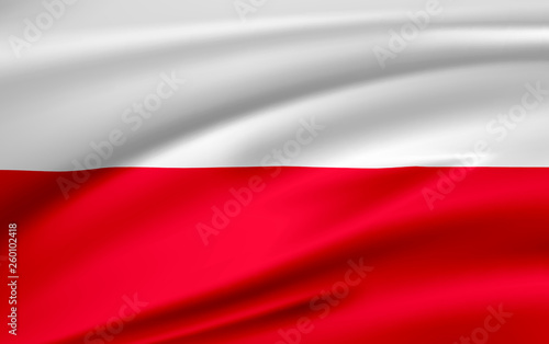 Dekoracja na wymiar  flaga-polska-rzeczpospolita-polska-gladka-ilustracja-z-bliska