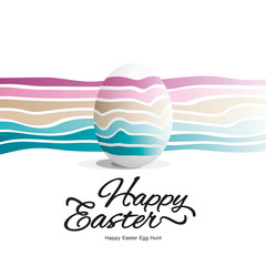 Sticker - Happy Easter egg color palette abstract modern gradient background