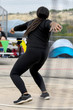 © Joe - Young girl throwing the discus at a track meet