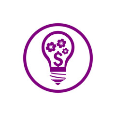 Wall Mural - business, develop,setting, innovation, creative idea management purple color  icon