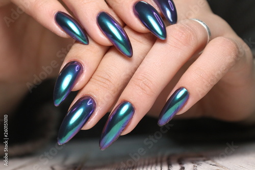 Leinwand Poster stylish design of manicure