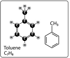 Toluene Molecule Structure