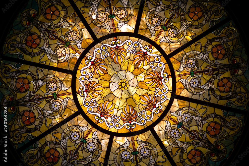 A Stained Glass Dome - obrazy, fototapety, plakaty 