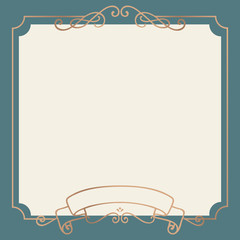 Canvas Print - Gold frame background