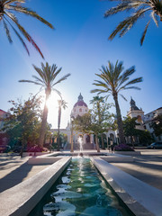 Afternoon view of The beautiful Pasadena City Hall at Los Angeles, California