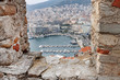 Port of Kavala, as seen from the castle of Kavala through the fortifications.