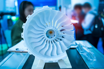 Printing 3D printer jet engine printed model plastic